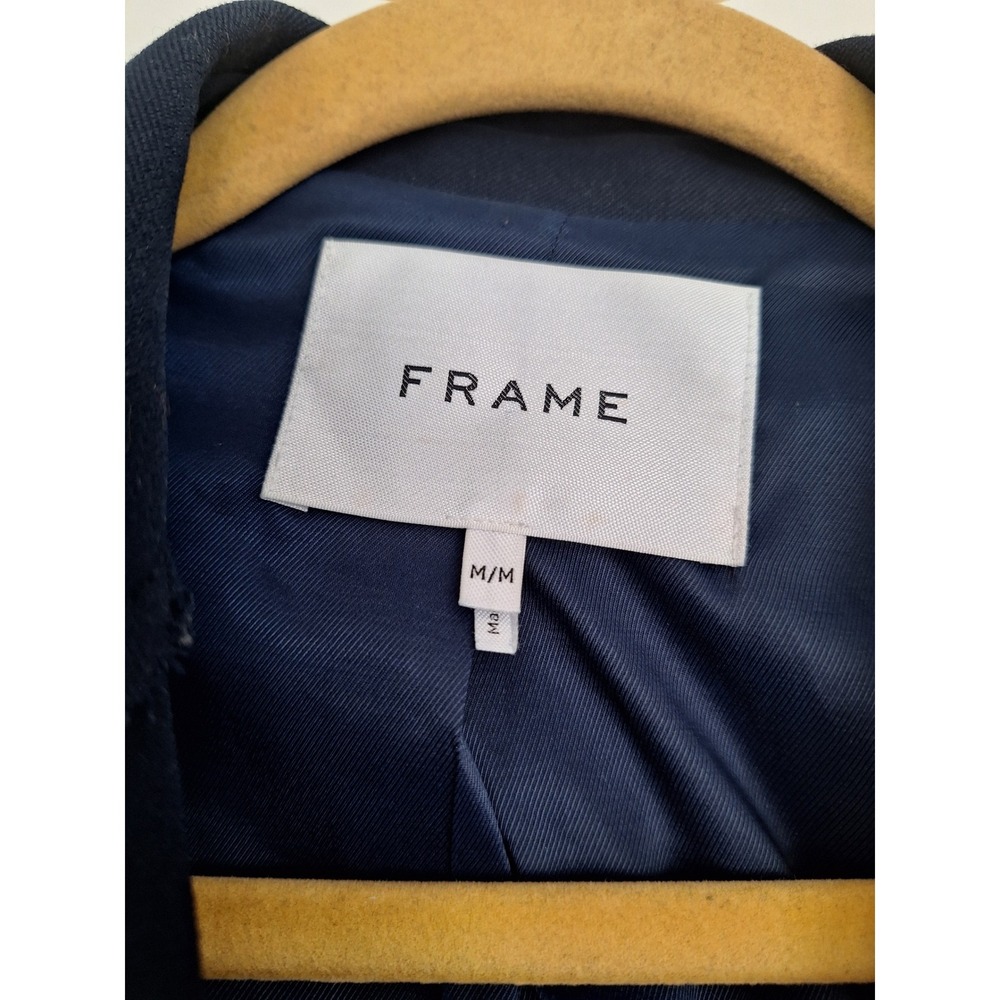 Frame Button Front Jacket In Navy‎ Size M - Picture 2 of 9